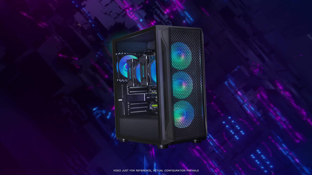 STGAubron Gaming PC Computer Desktop, Radeon RX 590 8G, Dual I7 Xeon E5 Up to 3.7GHz, 16G DDR4, 512G SSD, 600m WiFi, Wireless 5.0, RGB Fan X 4, RGB Mouse Pad, Windows 10 Pro