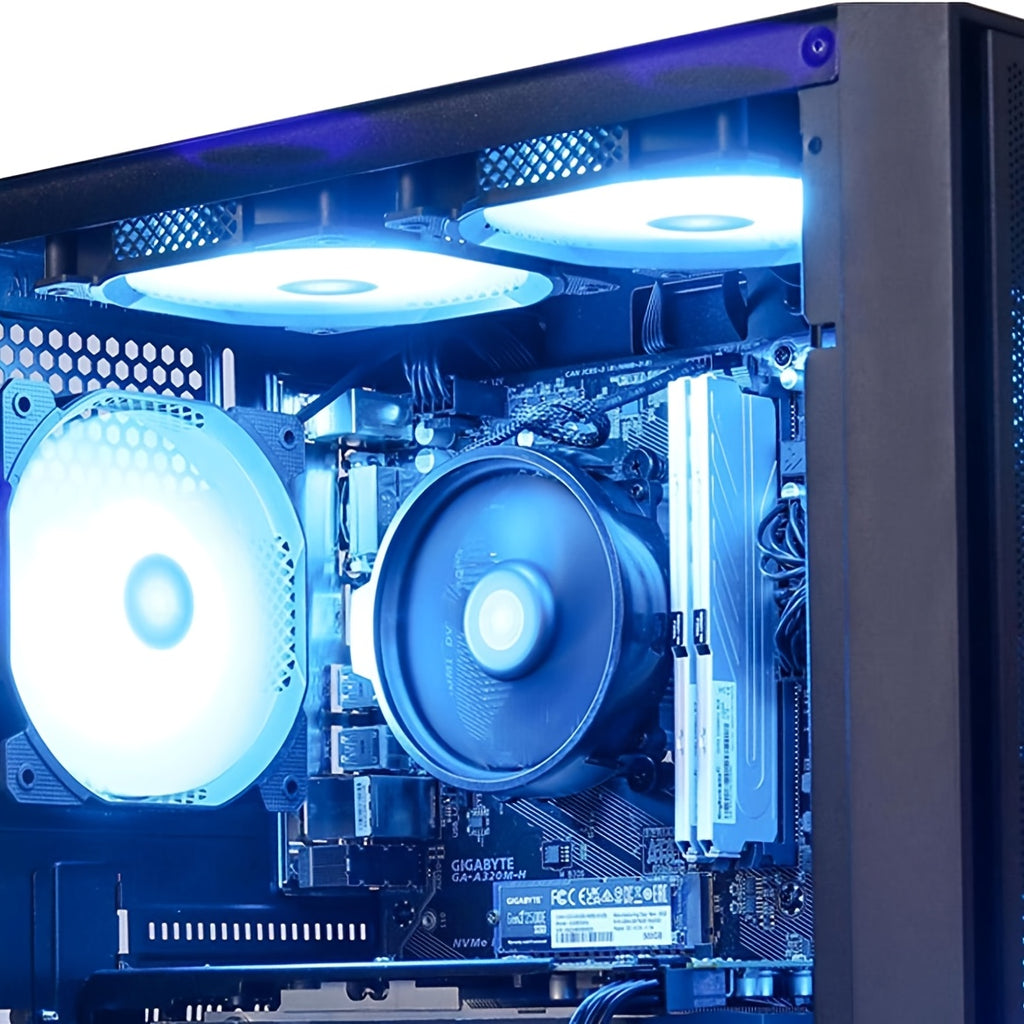 MXZ Gaming PC Desktop Computer, AMD Ryzen 3 4100 3.6GHz, GTX1660S, 16GB (8G*2)DDR4, NVME 500GB SSD, 6RGB Fans, Gamer Desktop Computer(R3 4100|GTX1660S)