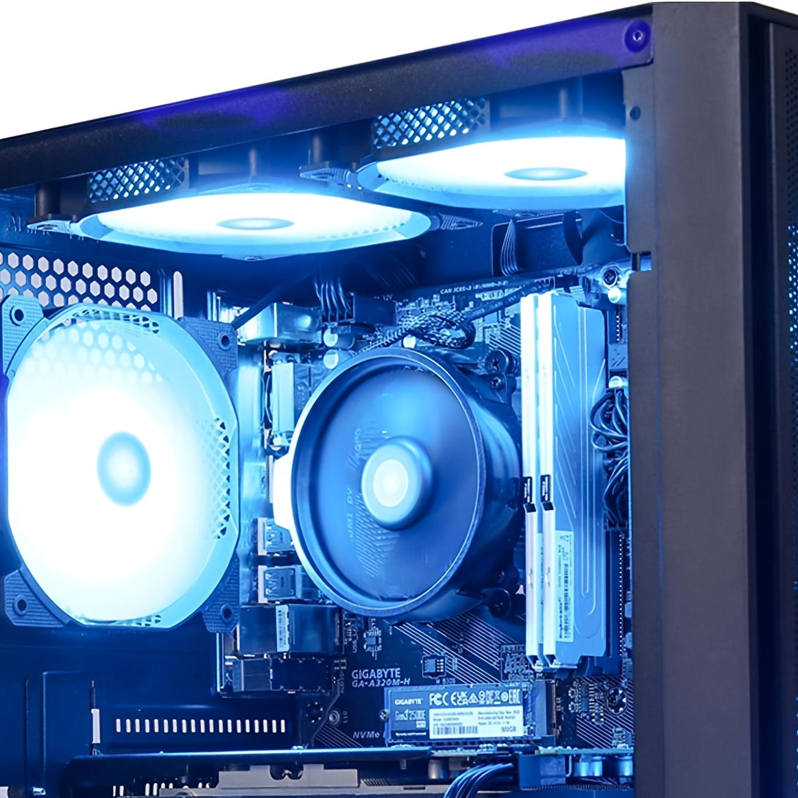 MXZ Gaming PC Desktop Computer, AMD Ryzen 3 4100 3.6GHz, GTX1660S, 16GB (8G*2)DDR4, NVME 500GB SSD, 6RGB Fans, Gamer Desktop Computer(R3 4100|GTX1660S)