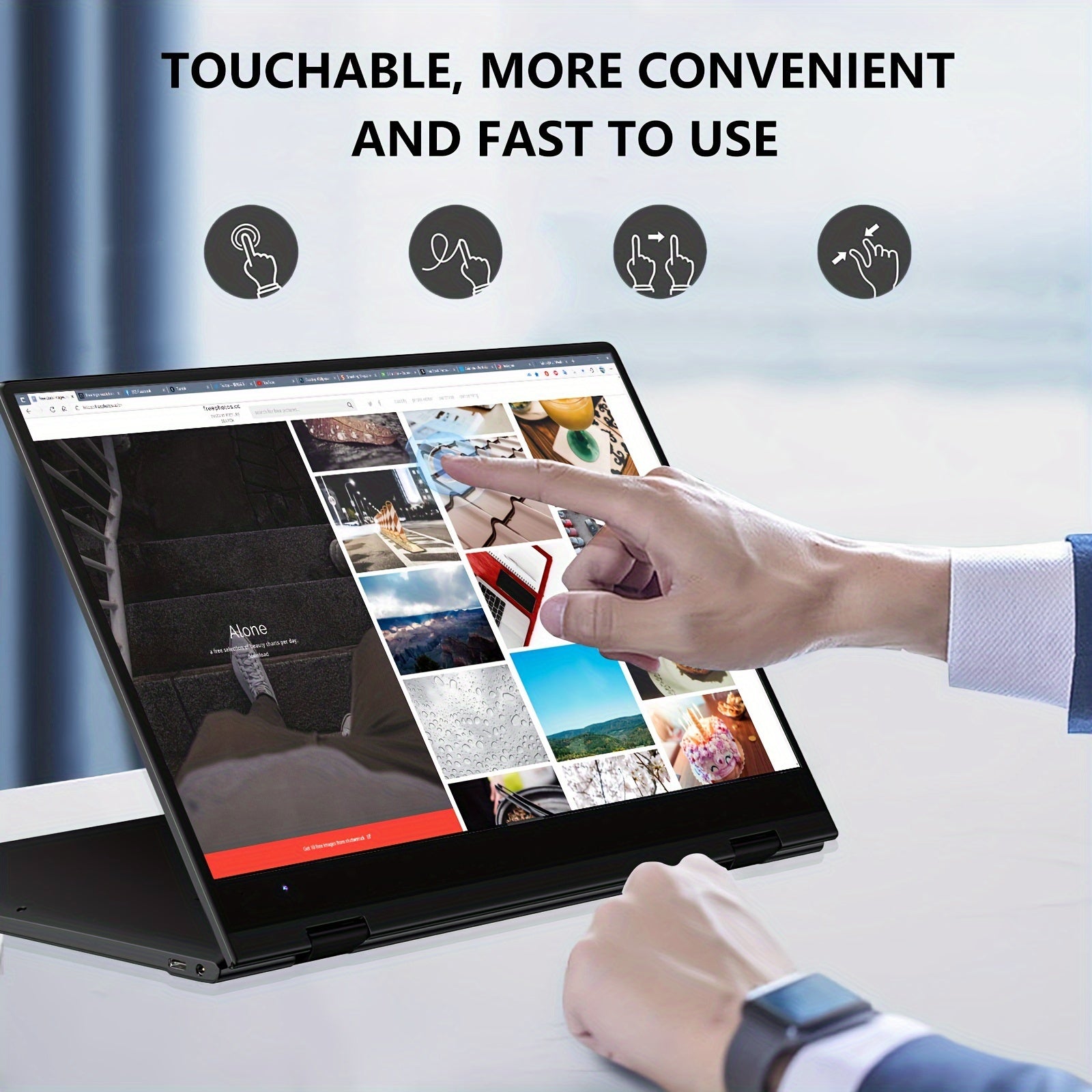 FUNYET Touchscreen Laptop Computer, 14 Inch 2 In 1 Gaming Laptop, Intel Core I7-1265U (up To 4.8 GHz), 1920 X 1080, Backlit Keyboard, Wi-Fi 6