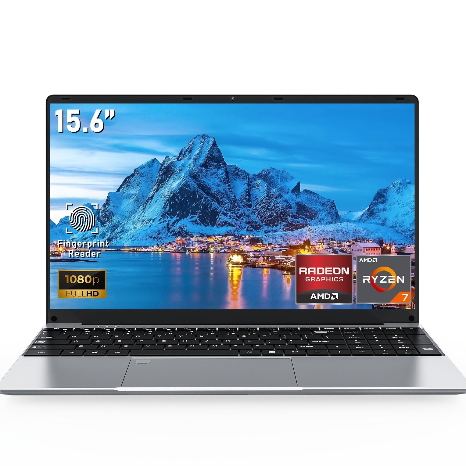 NIAKUN 15.6 Inch Laptop Computer, Gaming Laptop, AMD Ryzen 7 5700U 8C/16T Processor (up To 4.3Ghz), 16GB RAM 1TB SSD, AMD Radeon Graphics, 15.6" FHD 1920 * 1080 Display, WiFi 5, BT5.0, Backlit Keyboard