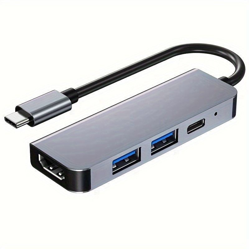 8-in-1 USB-C Hub with 4K HDTV Output, 100W Power Delivery, Ethernet, and Card Reader for MacBook Pro/Air and Type-C Devices