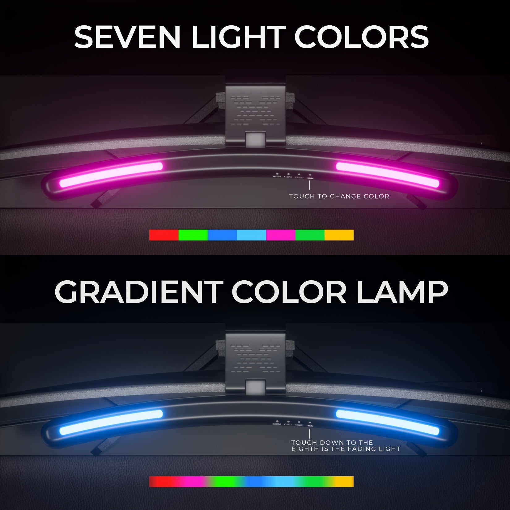 Computer Screen LED Light, USB Power Supply, Touch Control, Adjustable Color Temperature, And Ambient Light On The Back