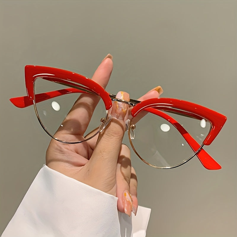 Women'S Cat-Eye Reading Glasses - Non-Prescription Glasses with +100° to -400° Magnification, Lightweight Full-Rim Frame, for Computer, Books, Everyday & Formal Use - Stylish Multicolor Eyewear, Vision Correction, Gradient