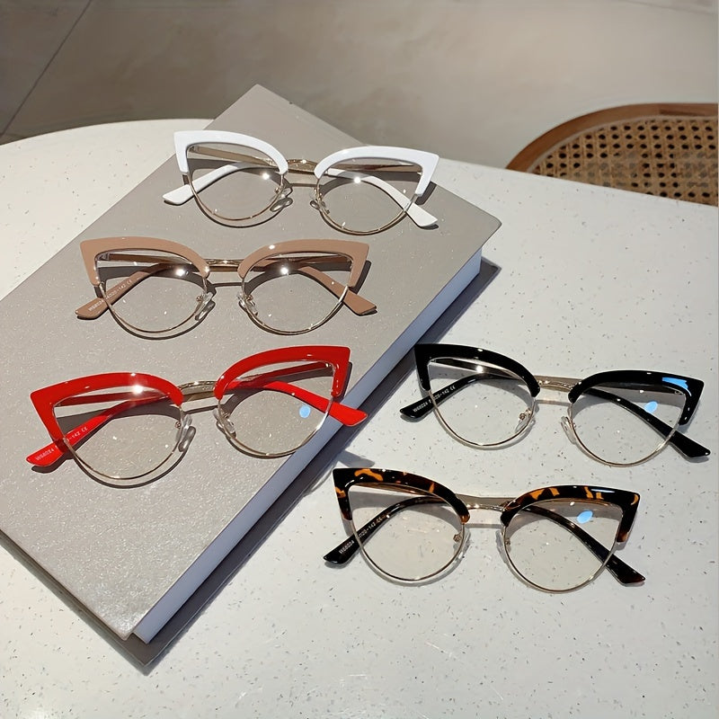 Women'S Cat-Eye Reading Glasses - Non-Prescription Glasses with +100° to -400° Magnification, Lightweight Full-Rim Frame, for Computer, Books, Everyday & Formal Use - Stylish Multicolor Eyewear, Vision Correction, Gradient