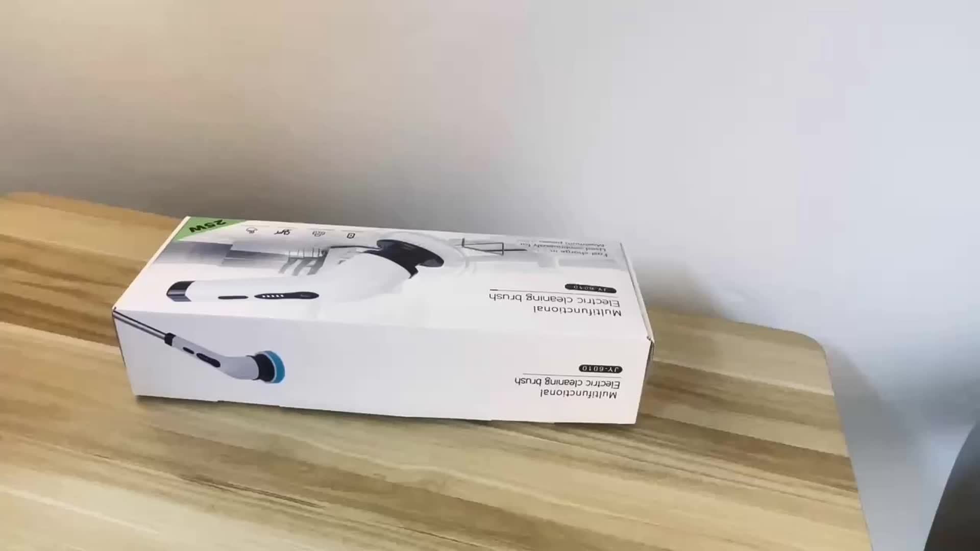 [Cordless Rotating Cleaner] Cordless Electric Rotating Cleaner - 8 Interchangeable Brush Heads, Adjustable Extended Handle, Two Cleaning Speeds - For 360-Degree Wireless Cleaning of Bathrooms, Bathtubs, Showers, Car Windows,