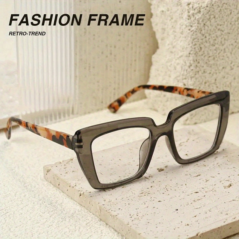 1-Pair Women's Retro Reading Glasses with +1.0 to +4.0 Magnification - Non-Prescription Lens Power, Spring Hinges & Multi-Focal PC Frame - Red/Black/Tortoise/White/Gray/Black & Clear/ - Presbyopia Correction Glasses for Books