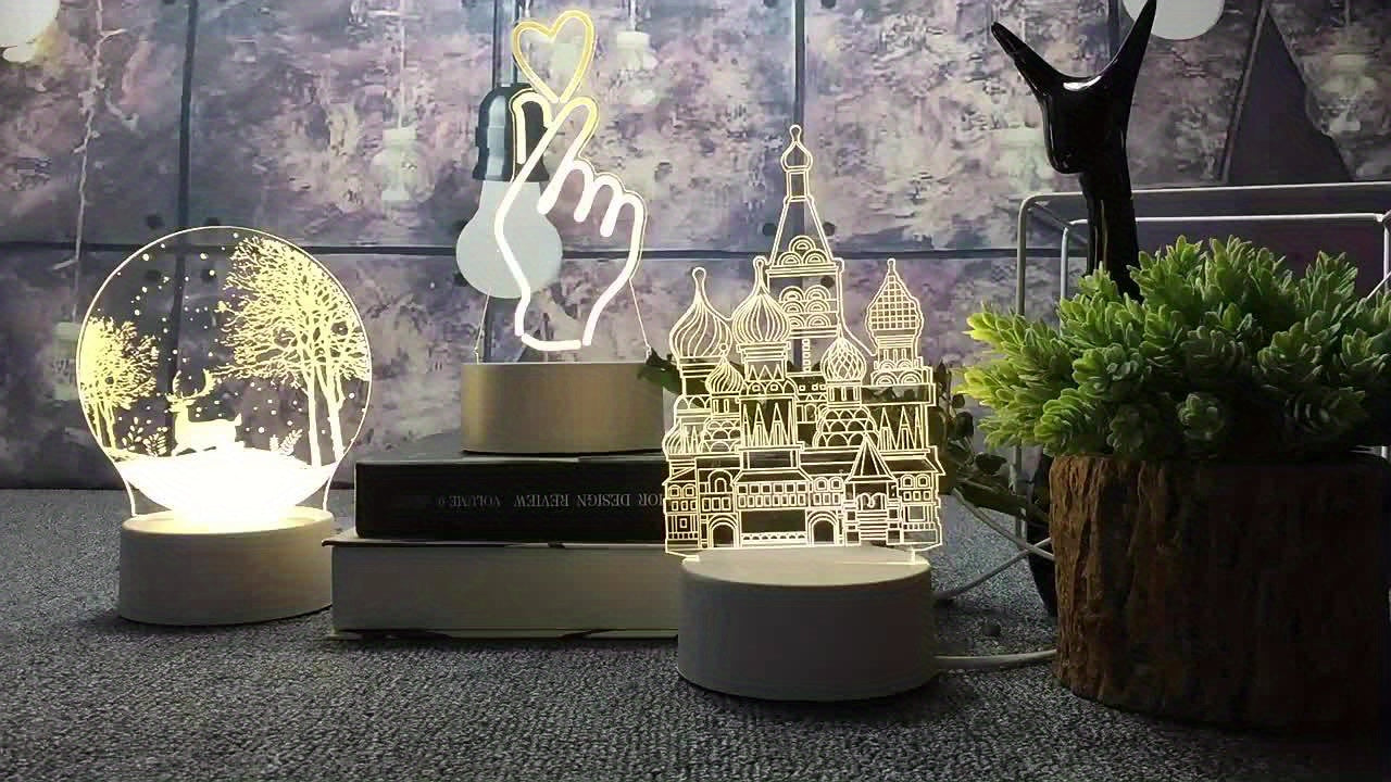 1 Creative 3D Night Light with Commemorative Significance, Birthday Gift, Holiday Gift for Family And Friends USB Interface, USB Lighting Fixtures, Computer Accessories And Peripherals