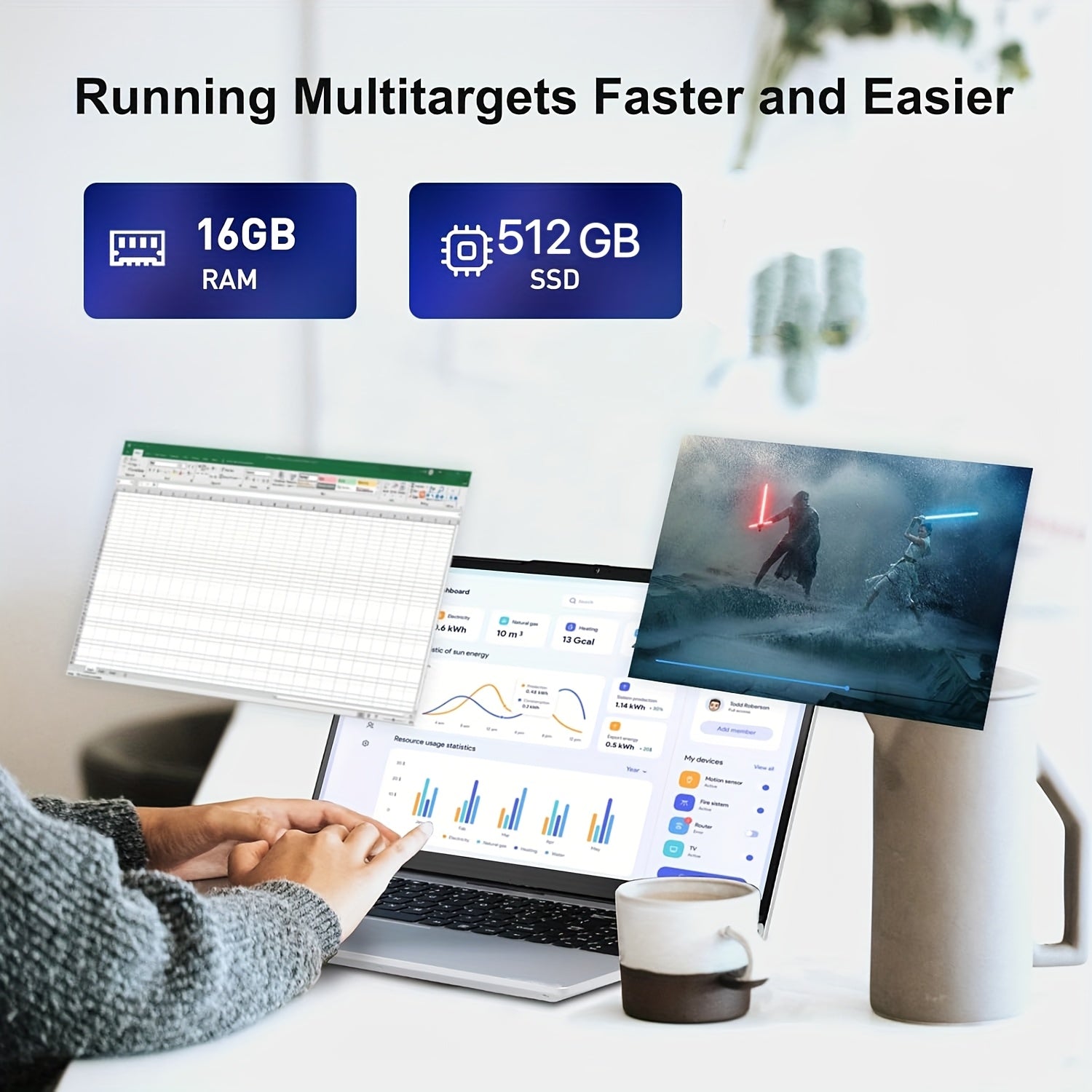 15.6 Inch Laptop, 12GB DDR4 512 GB SSD, Intel Celeron J4125 Processor, Dual-Band WiFi(2.4G/5G), 1920x1080 IPS, Lightweight Notebook Computer