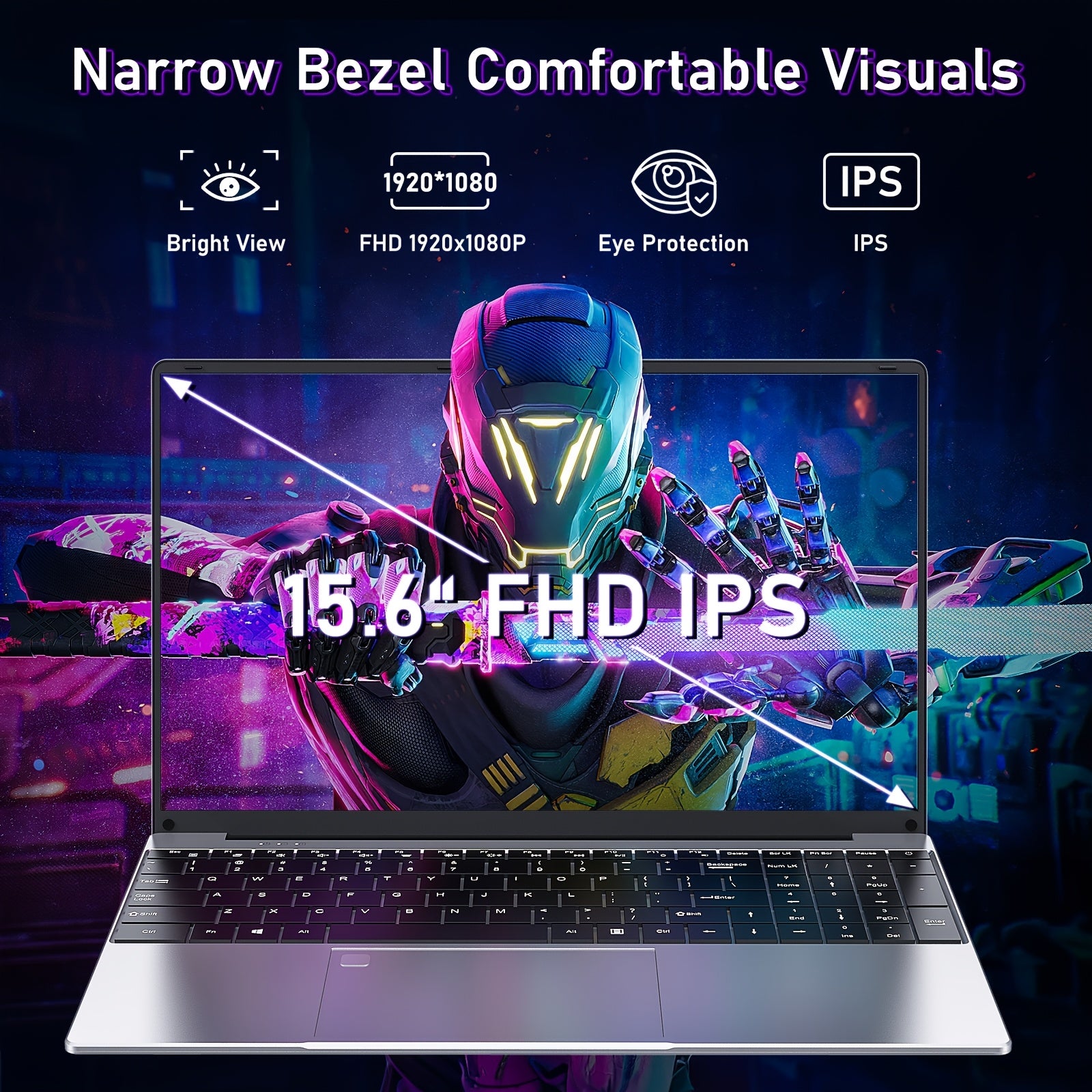 NIAKUN 15.6 Inch Laptop Computer, Gaming Laptop, AMD Ryzen 7 5700U 8C/16T Processor (up To 4.3Ghz), 16GB RAM 1TB SSD, AMD Radeon Graphics, 15.6" FHD 1920 * 1080 Display, WiFi 5, BT5.0, Backlit Keyboard