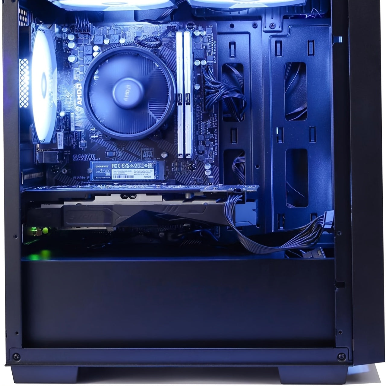 MXZ Gaming PC Desktop Computer, AMD Ryzen 3 4100 3.6GHz, GTX1660S, 16GB (8G*2)DDR4, NVME 500GB SSD, 6RGB Fans, Gamer Desktop Computer(R3 4100|GTX1660S)