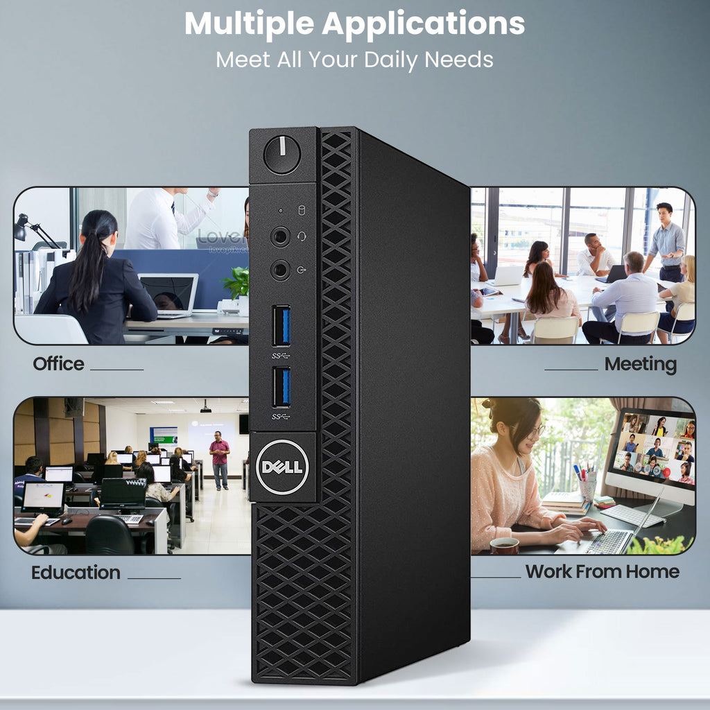 Dell OptiPlex 3050 Tiny | Desktop Computer Mini PC | Intel Core i5-6500T 6th Gen Quad-Core Processor | DDR4 RAM | Solid State Drive (SSD) | WiFi | Windows 11 Pro (Renewed)