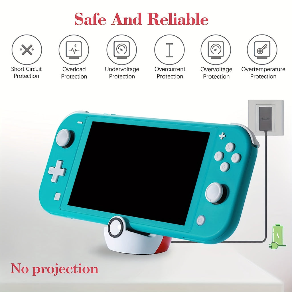 Tiny Charging Stand Compatible With Switch/Switch Lite/Switch OLED, Cute Switch Dock Station With USB-C Port, Portable Charger Stand For Switch Games, No Projection (Christmas Halloween Gift/Deco)
