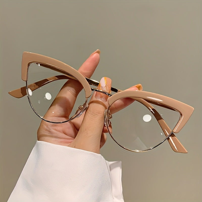 Women'S Cat-Eye Reading Glasses - Non-Prescription Glasses with +100° to -400° Magnification, Lightweight Full-Rim Frame, for Computer, Books, Everyday & Formal Use - Stylish Multicolor Eyewear, Vision Correction, Gradient