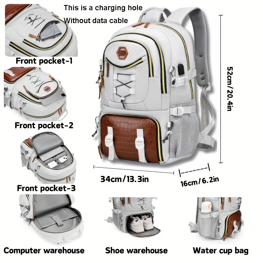 New Multifunctional Unisex Shoulder Bag Computer Backpack Travel Business Casual Backpack with Underwear Bag Set, Multi-pocket Large Capacity Commuting Bag Weekend Overnight Bag, Holiday Birthday Gift