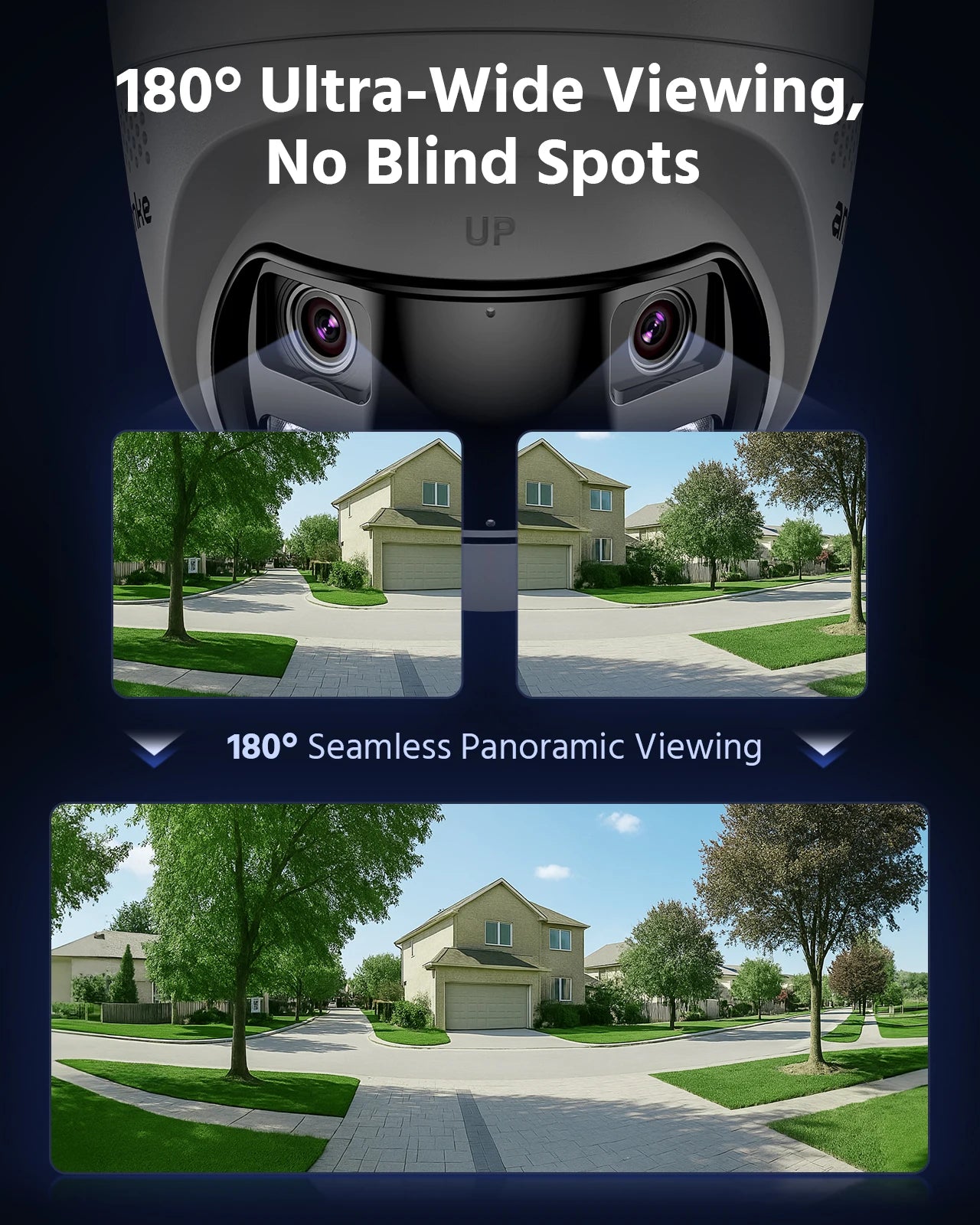 ANNKE 4K 8MP 180° Panoramic Surveillance PoE IP Network Camera Smart Dual LIght Smart Dual Light Two Way Audio CCTV Camera