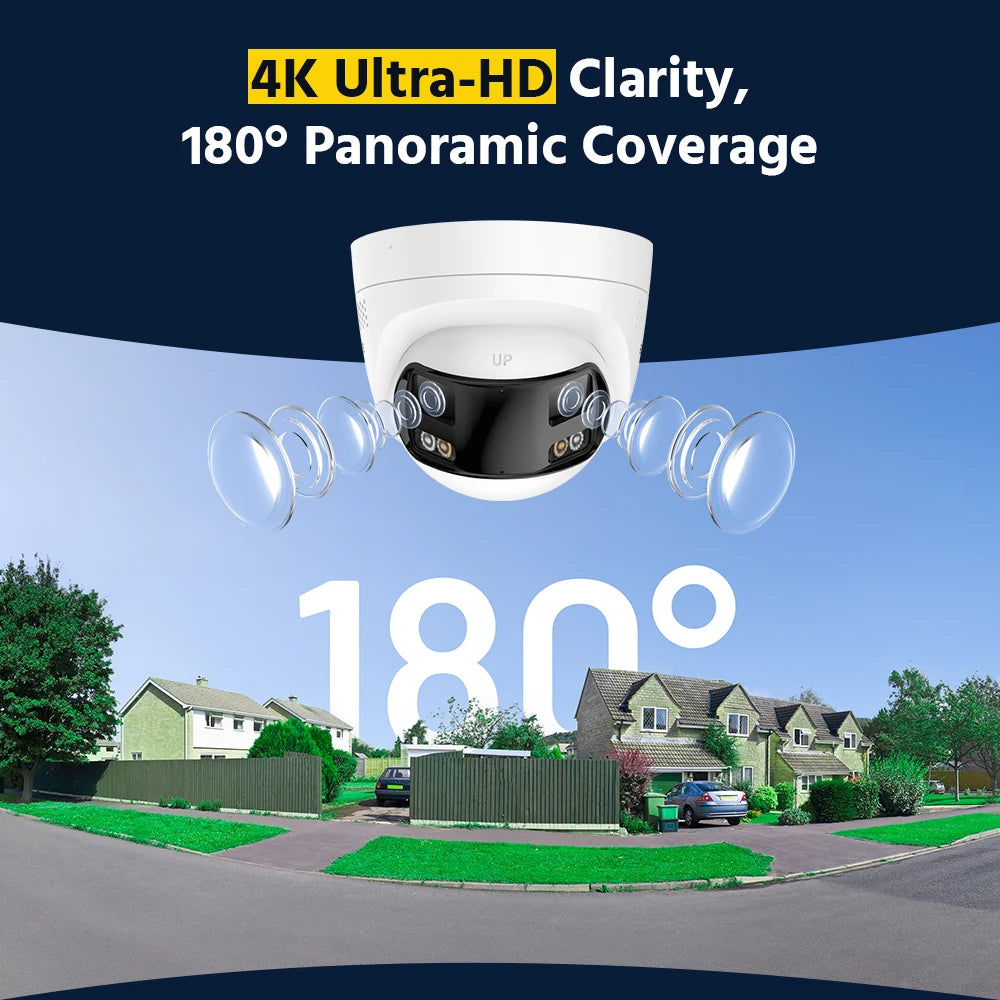 ANNKE 4K 8MP 180° Panoramic  PoE IP Network Camera Smart Dual LIght Smart Dual Light Two Way Audio CCTV Camera System