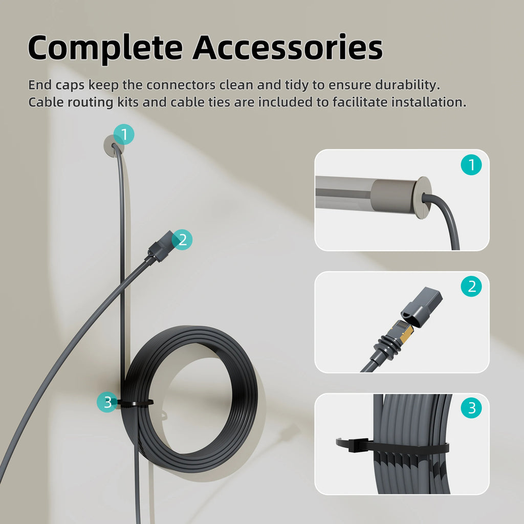 Durable Starlink Gen 3 Extension Ethernet Cable High Speed Shielded Replacement Network Cable 25 Meter Length for Router Dish