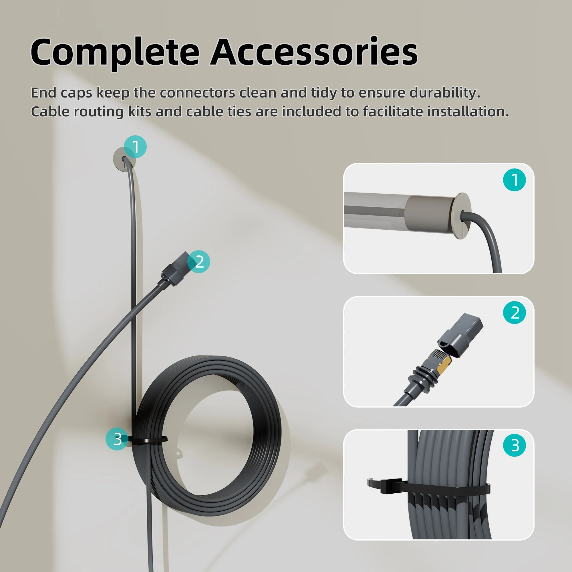 Durable Starlink Gen 3 Extension Ethernet Cable High Speed Shielded Replacement Network Cable 25 Meter Length for Router Dish