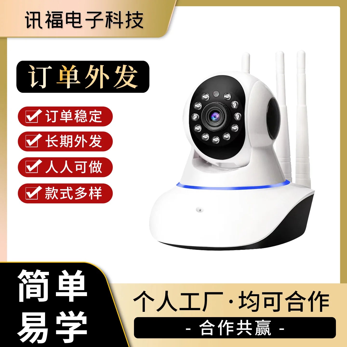 Assembly Monitoring Camera for Home Electronic Products Easy Learning Factory Recycling Network Camera Category
