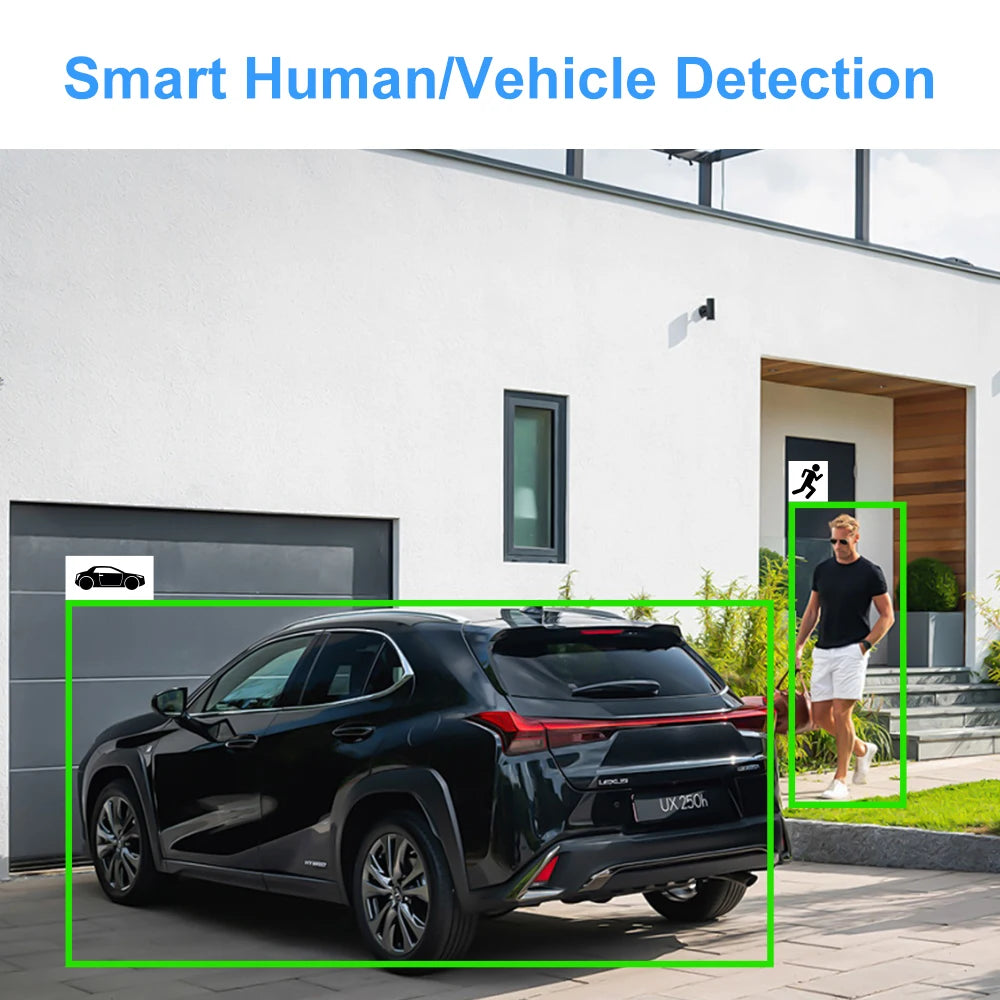 JideTech 8MP Indoor/Outdoor Security Camera 4K IP Network Bullet HD Securirty SD Card Storage Humanoid Detection