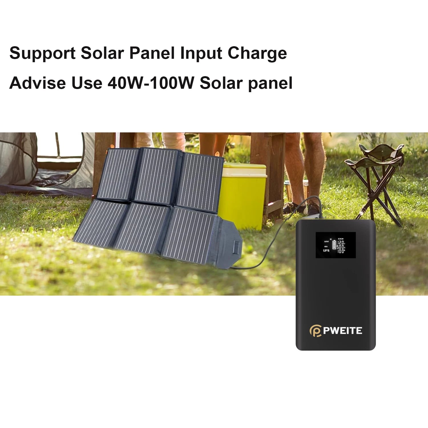 PD100W Solar Pass-through always on Portable Mini DC Power Bank 12v 9v 5v 24v Mini UPS for WiFi Router DVR CCTV Camera Modem ONU
