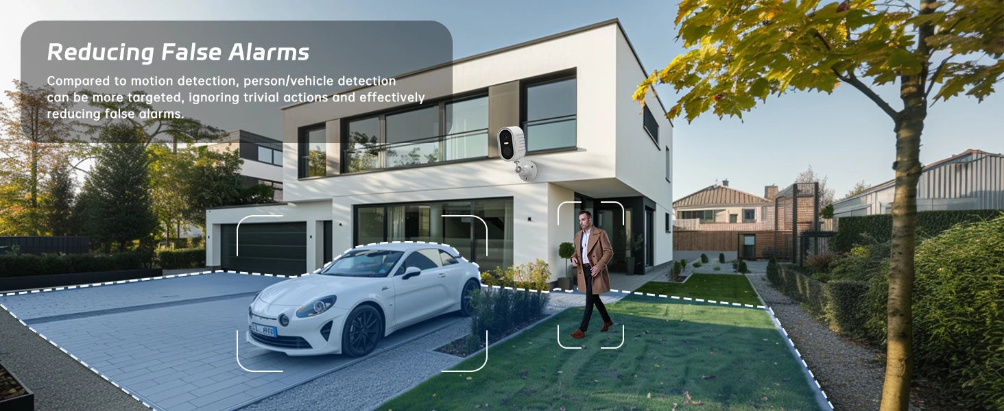 WESECUU 3MP Outdoor Battery Camera Wireless Security Video WIFI Network Security Camera