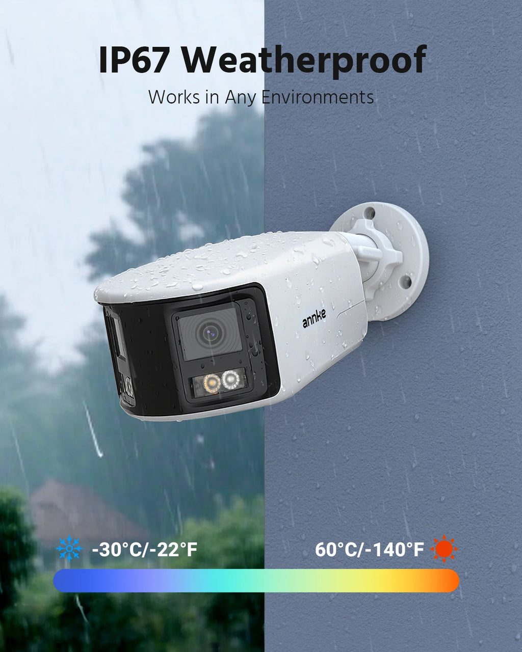 ANNKE 4K 8MP 180° Panoramic  PoE IP Network Camera Smart Dual LIght Smart Dual Light Two Way Audio CCTV Camera System