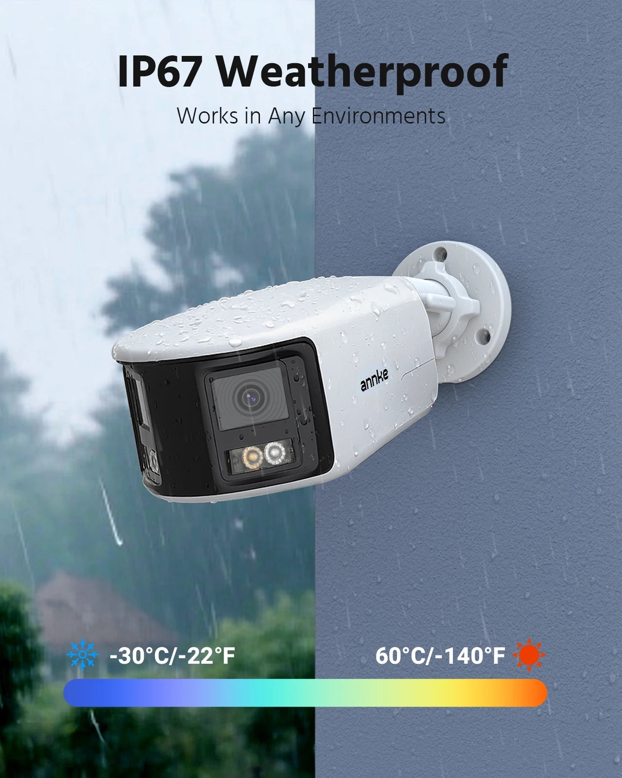 ANNKE 4K 8MP 180° Panoramic  PoE IP Network Camera Smart Dual LIght Smart Dual Light Two Way Audio CCTV Camera System