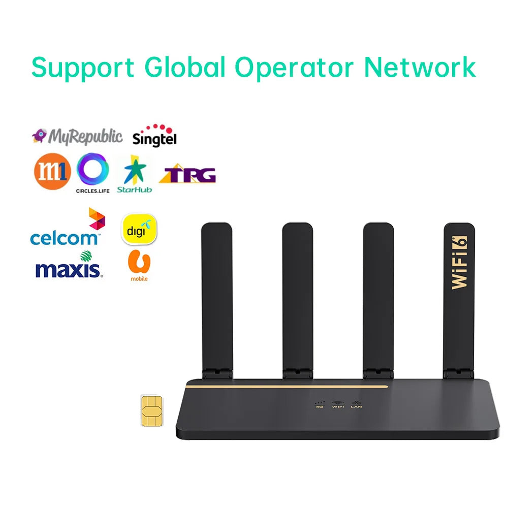 150mbps 300mbps Wifi6 4g Cellular Network Unlock 4g Wireless Wifi Modem Cpe Router With Sim Card Slot