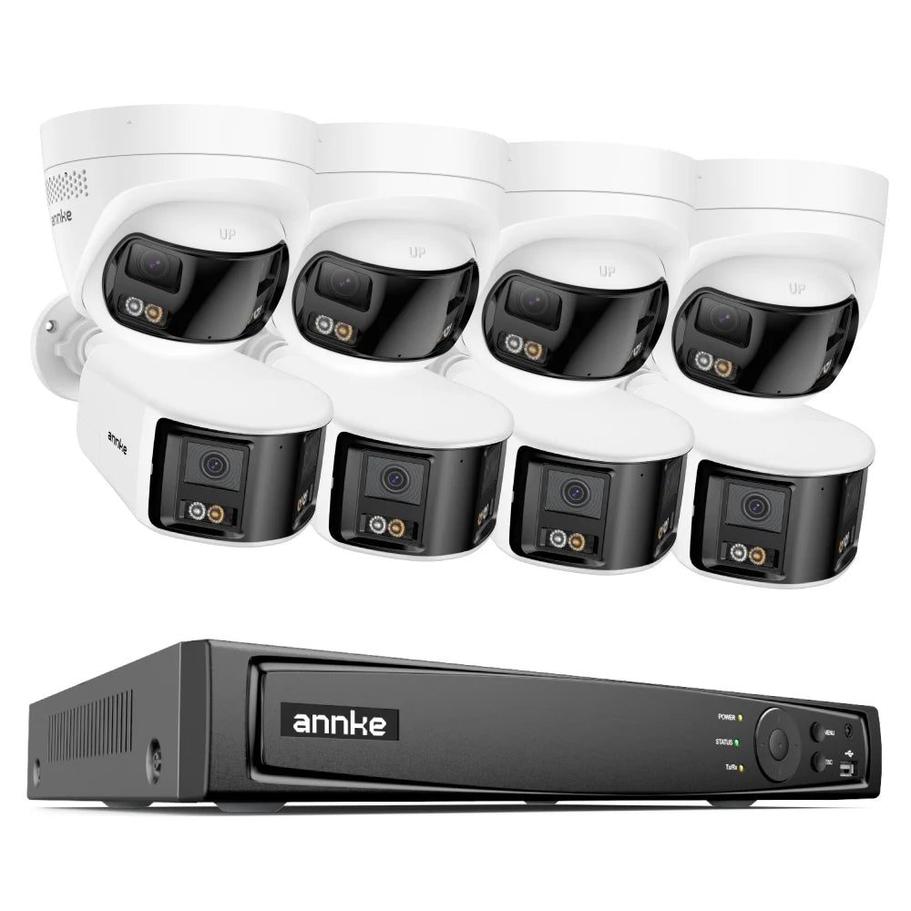 ANNKE 4K 8MP 180° Panoramic  PoE IP Network Camera Smart Dual LIght Smart Dual Light Two Way Audio CCTV Camera System