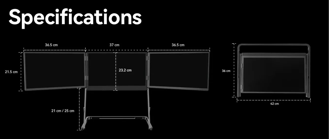 OEM Laptop Display Portable Screen Extender Dual Triple Quad Four  Tri Screen Monitor for Laptop 15.6 Inch 1080P LCD TYPE C
