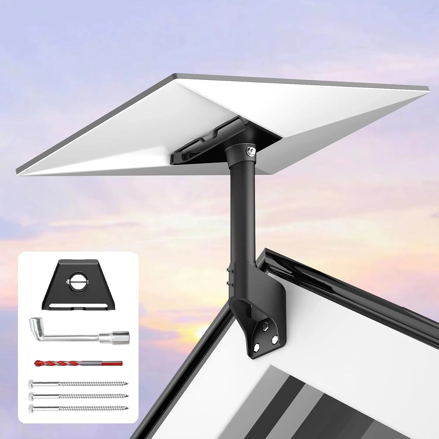 For Starlink Gen 3 360 Adjustable Rotatable Best Signal Roof Mount for Starlink V3 Short Wall Pole Bracket Mounting Kit