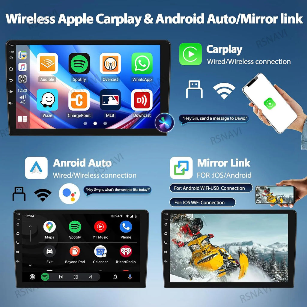 Android 15 Carplay Auto 2K Screen Multimedia Player For Kia RIO 2 RIO2 2005 - 2011 Car Radio Autoradio GPS Stereo 2Din Qualcomm