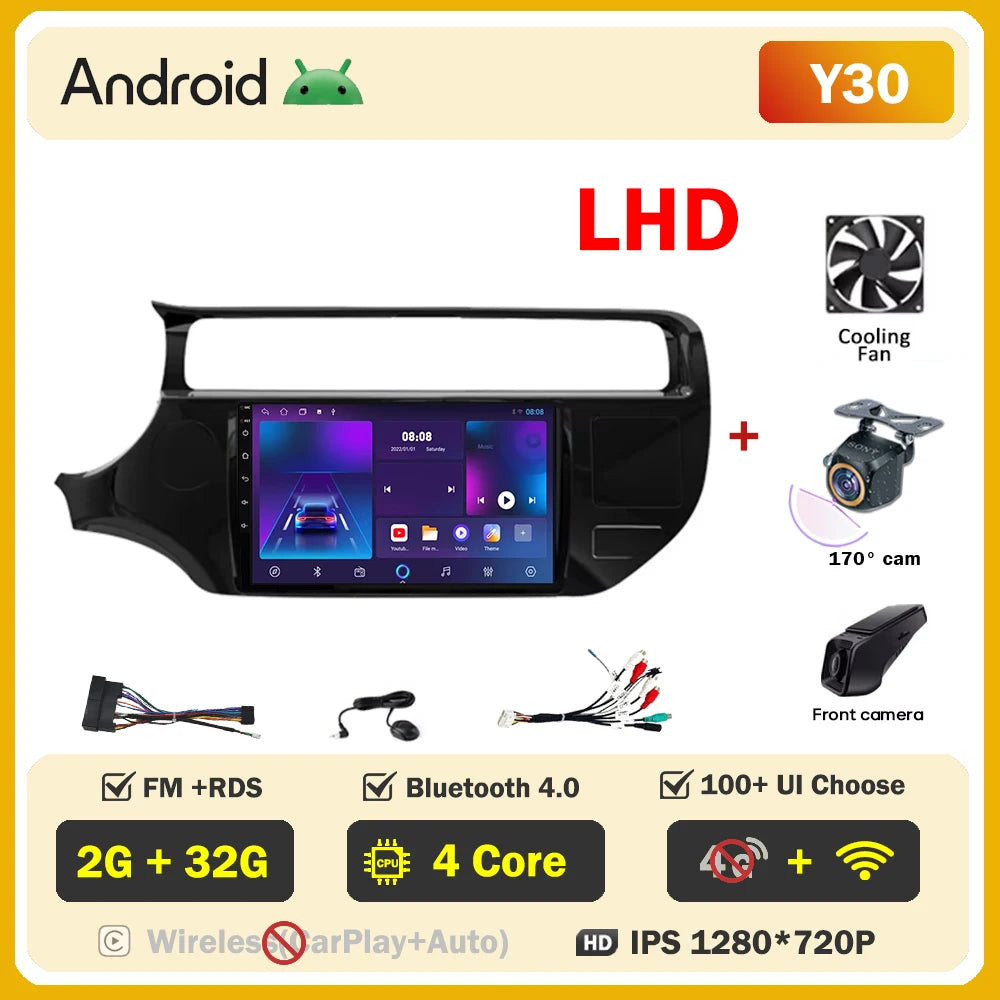Android Car Radio For Kia RIO K3 2015-2017 LHD RHD Multimedia Auto Player Touch Screen GPS Navigation No 2din DVD 5G Wifi Video