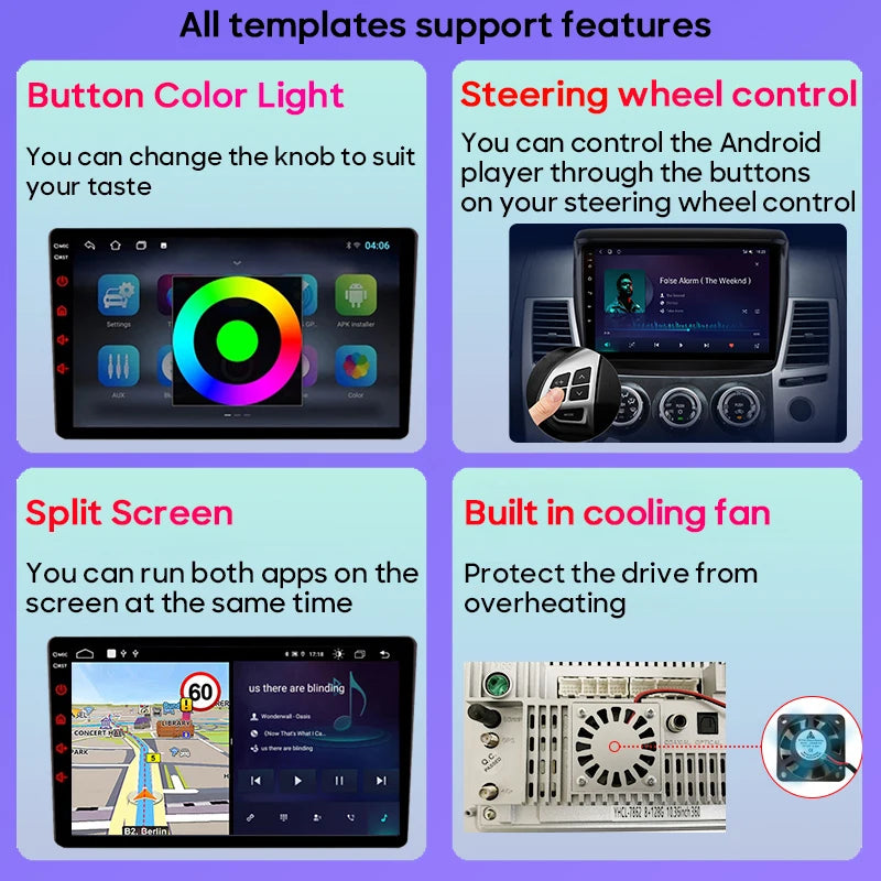 Android Auto For Kia RIO 2 2005 - 2011 Car Radio Carplay 4G Wifi No 2din Video Stereo Multimedia Player GPS Navigation 2k BT DVD