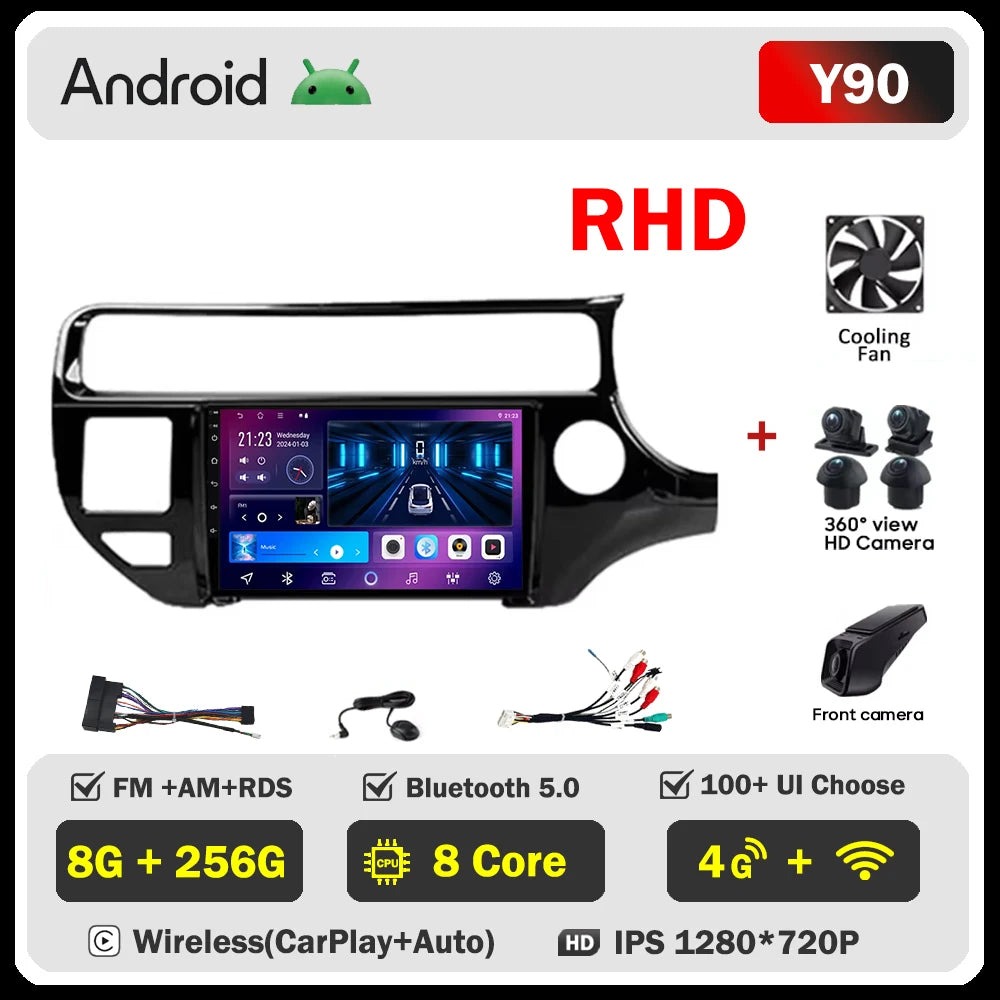 Android Car Radio For Kia RIO K3 2015-2017 LHD RHD Multimedia Auto Player Touch Screen GPS Navigation No 2din DVD 5G Wifi Video