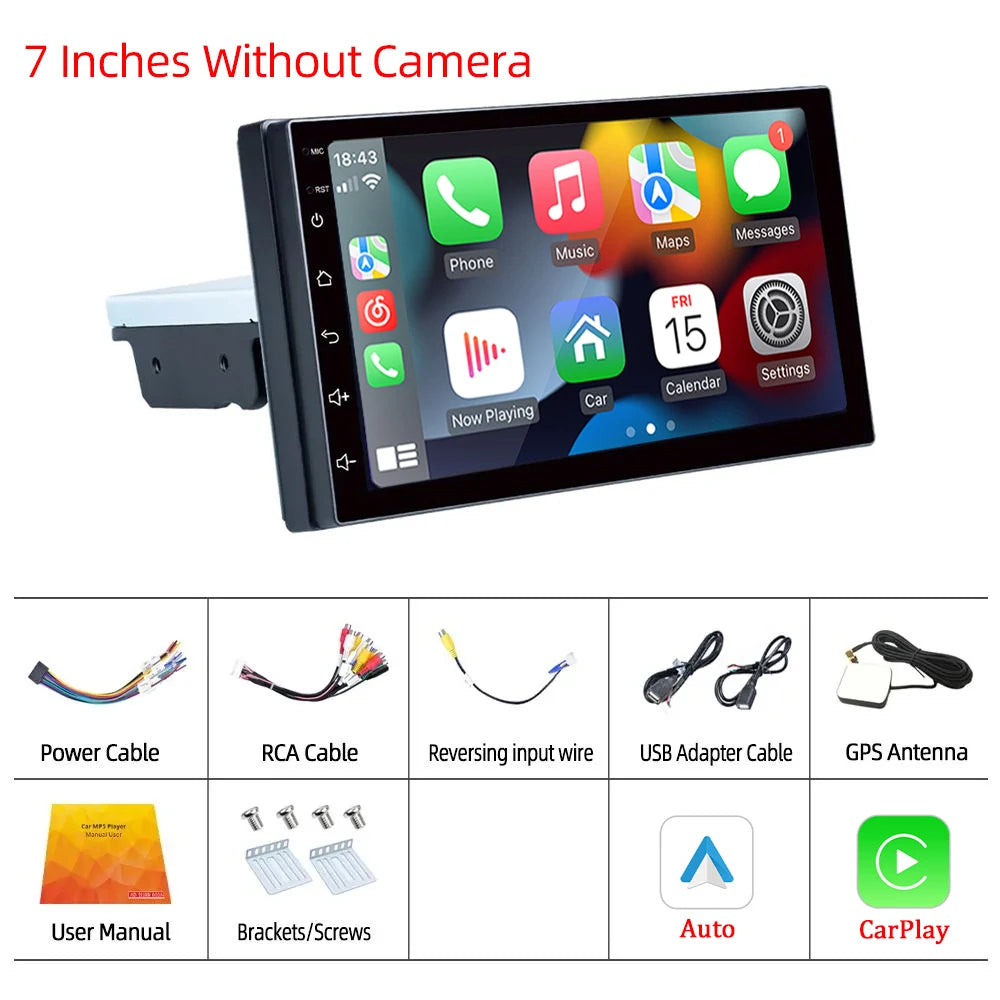 Android 11 Car Radio 1 din Stereo Autoradio Carplay Andriod Auto 32G  7"/9"/10" Universal WIFI GPS Car Audio Multimedia Player