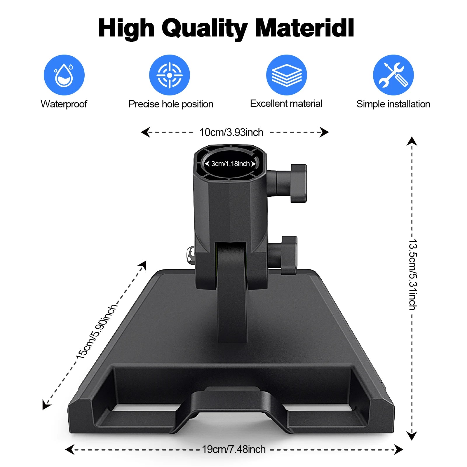 HUADAI Pipe Adapter For Starlink Gen 3 Roof Pole Mount Stand Round Mounting Kit Accessories For Starlink Gen3 V3 Standard Dish ﻿