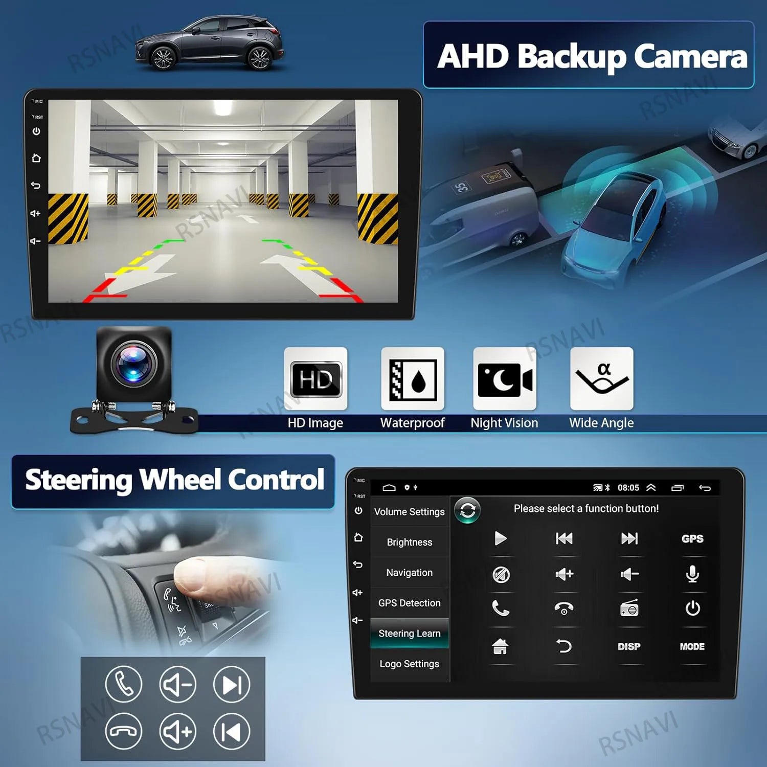 Android 15 Carplay Auto 2K Screen Multimedia Player For Kia RIO 2 RIO2 2005 - 2011 Car Radio Autoradio GPS Stereo 2Din Qualcomm