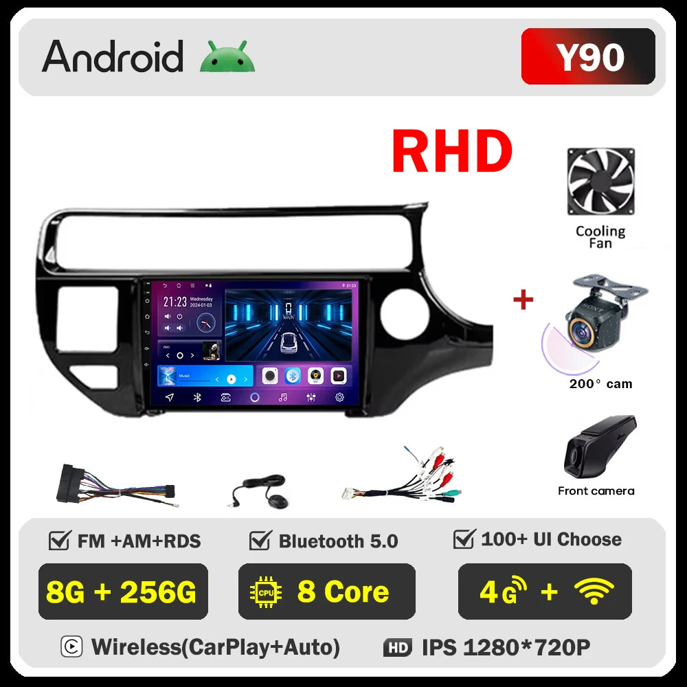 Android Car Radio For Kia RIO K3 2015-2017 LHD RHD Multimedia Auto Player Touch Screen GPS Navigation No 2din DVD 5G Wifi Video