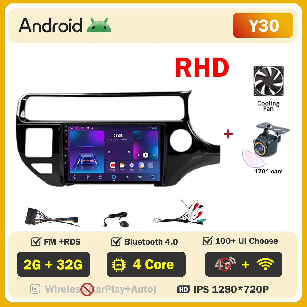 Android Car Radio For Kia RIO K3 2015-2017 LHD RHD Multimedia Auto Player Touch Screen GPS Navigation No 2din DVD 5G Wifi Video