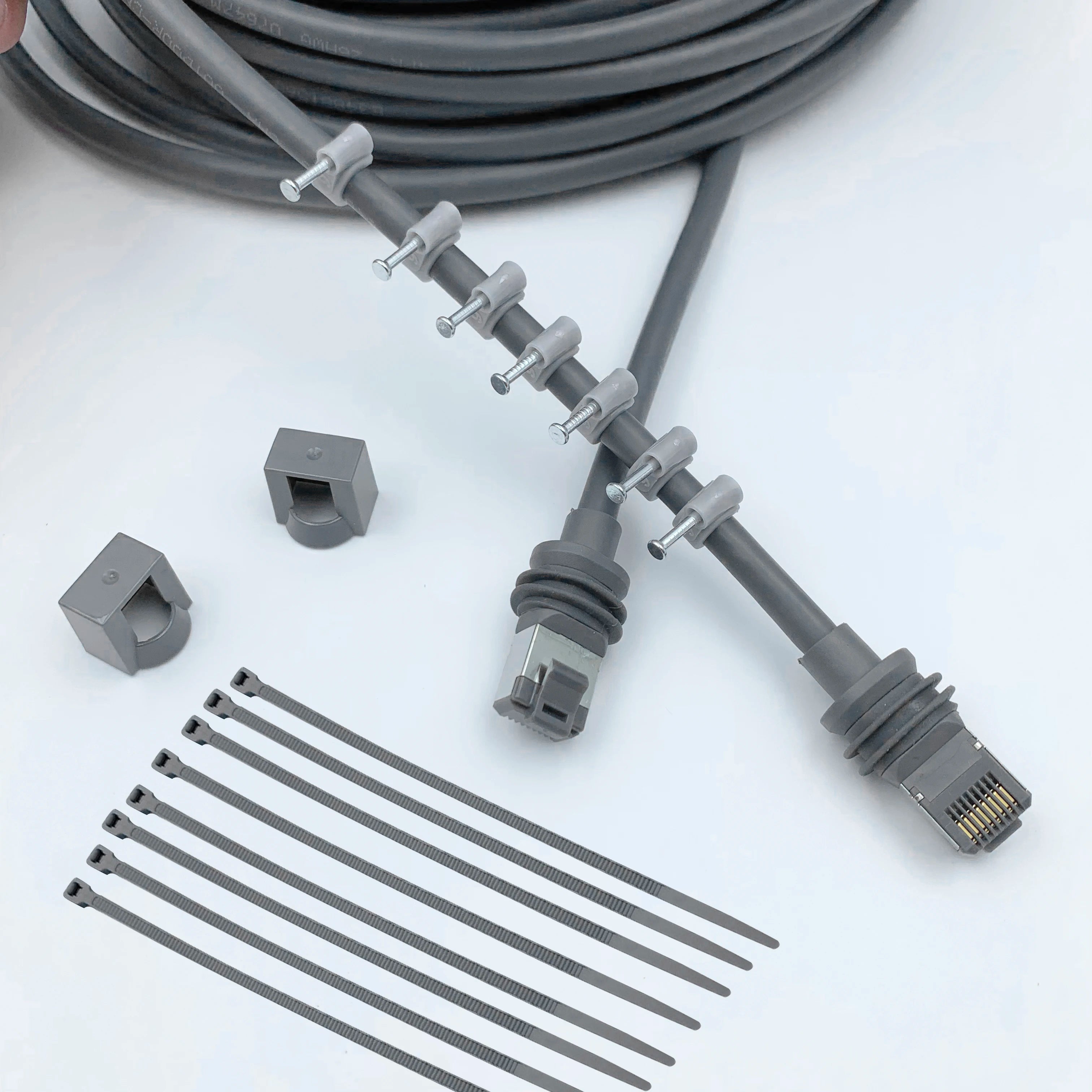 Starlink Gen 3 Cable, Waterproof Outdoor Ethernet Cable with Retainer, Gray