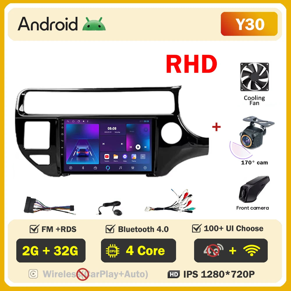 Android Car Radio For Kia RIO K3 2015-2017 LHD RHD Multimedia Auto Player Touch Screen GPS Navigation No 2din DVD 5G Wifi Video