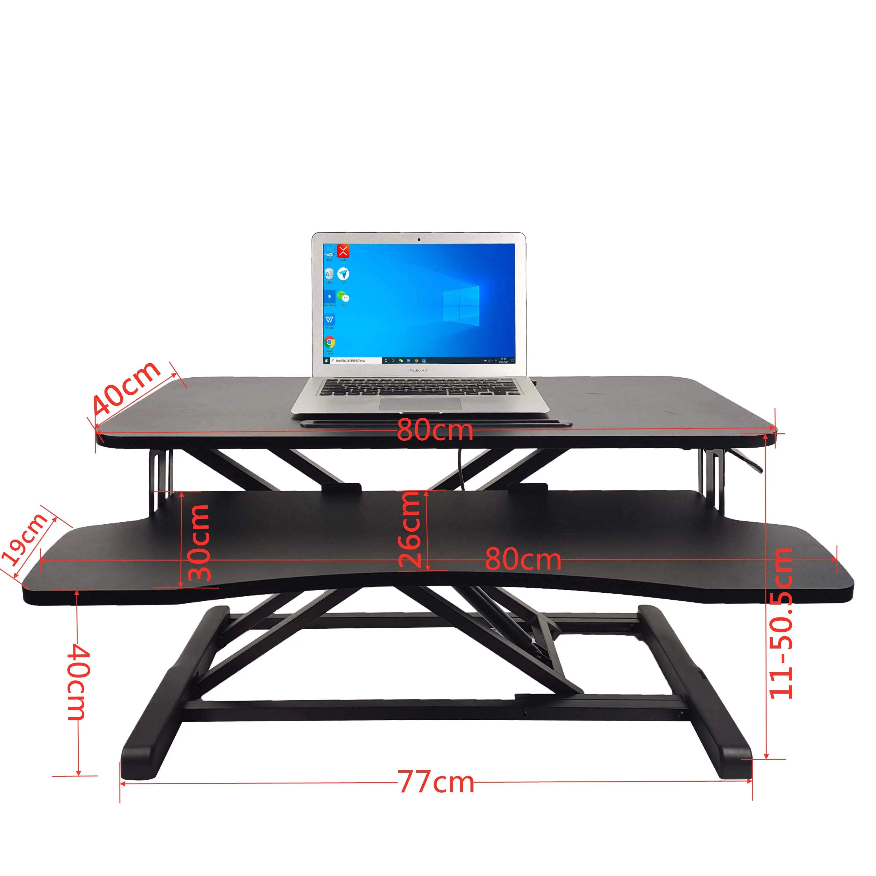 Foldable Height Adjustable Standing Desk On Desktop