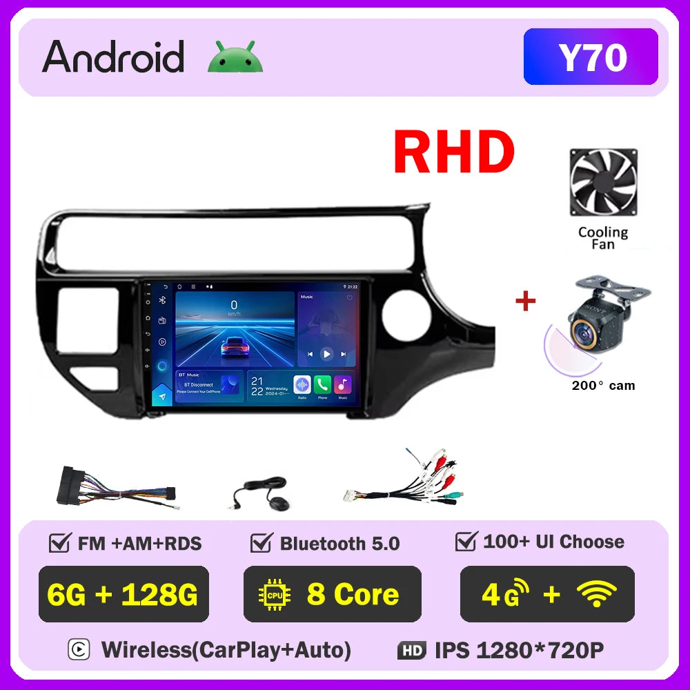 Android Car Radio For Kia RIO K3 2015-2017 LHD RHD Multimedia Auto Player Touch Screen GPS Navigation No 2din DVD 5G Wifi Video