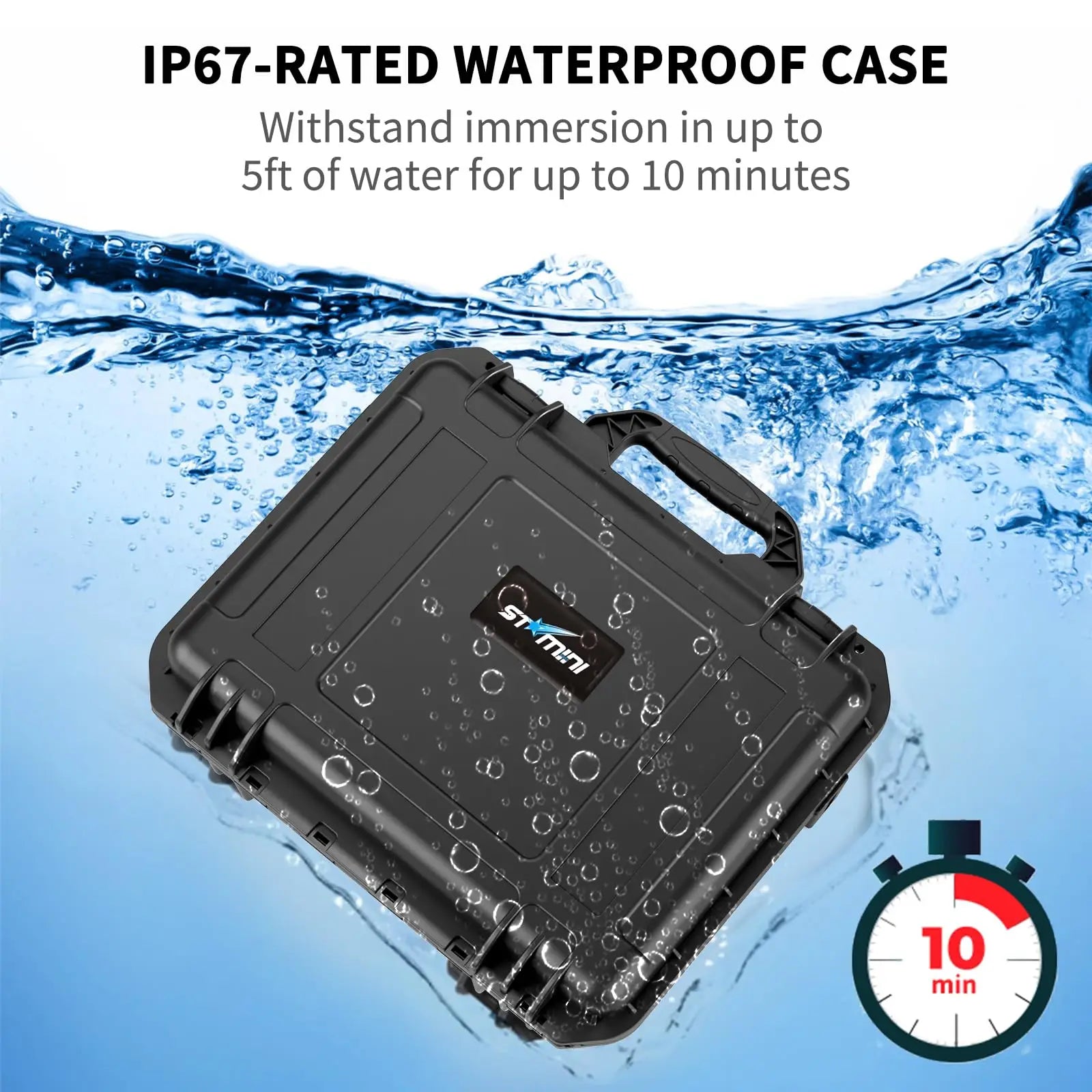 Starlink Mini Case IP67 Waterproof Carrying Case for Travel, Portable Protective Hard Case with Molded Foam for Starlink Mini