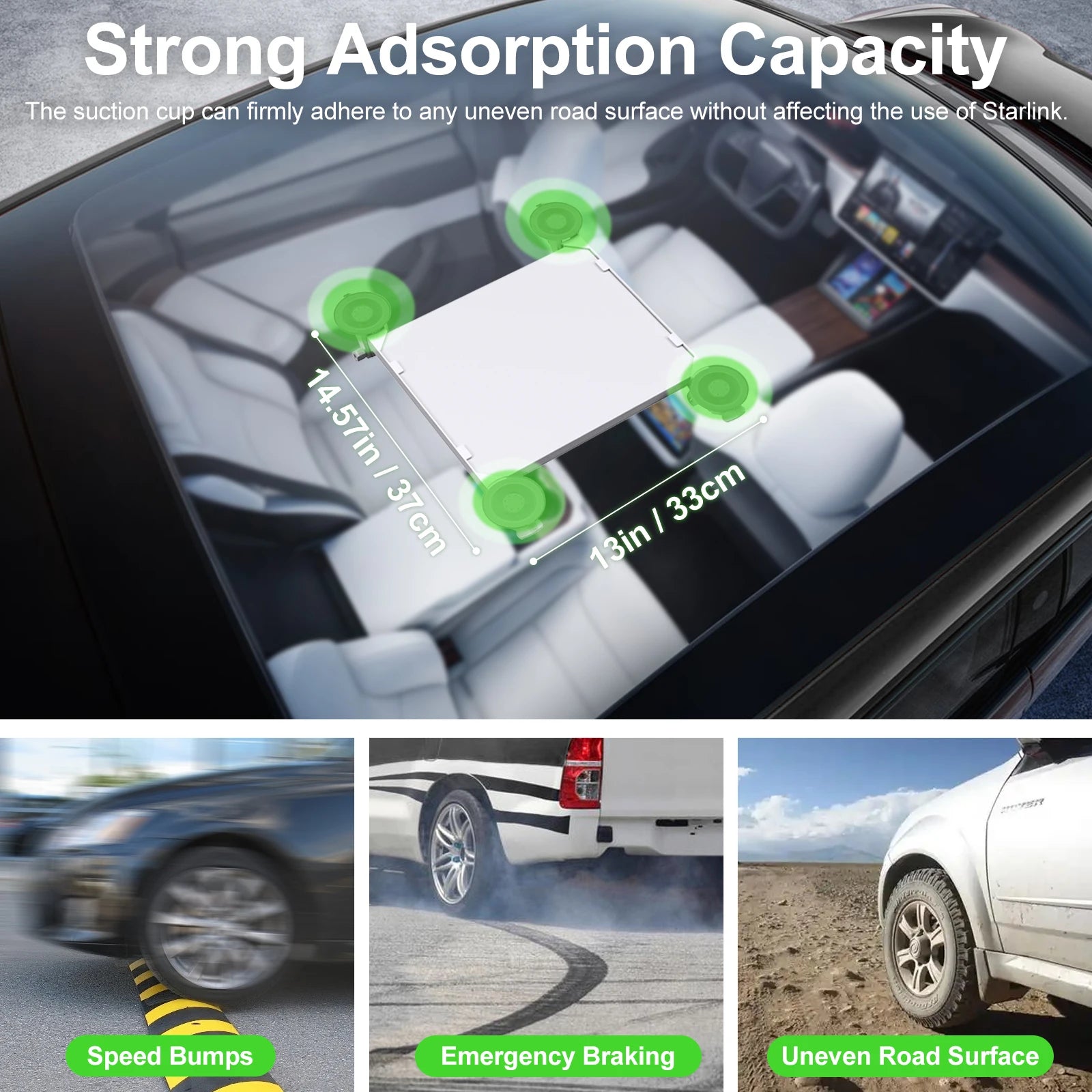 Starlink Mini Suction Cup Mount Starlink Mounting Kit For Car Sunroof/Front Window/Rear Window For Starlink Mini Dish Antenna