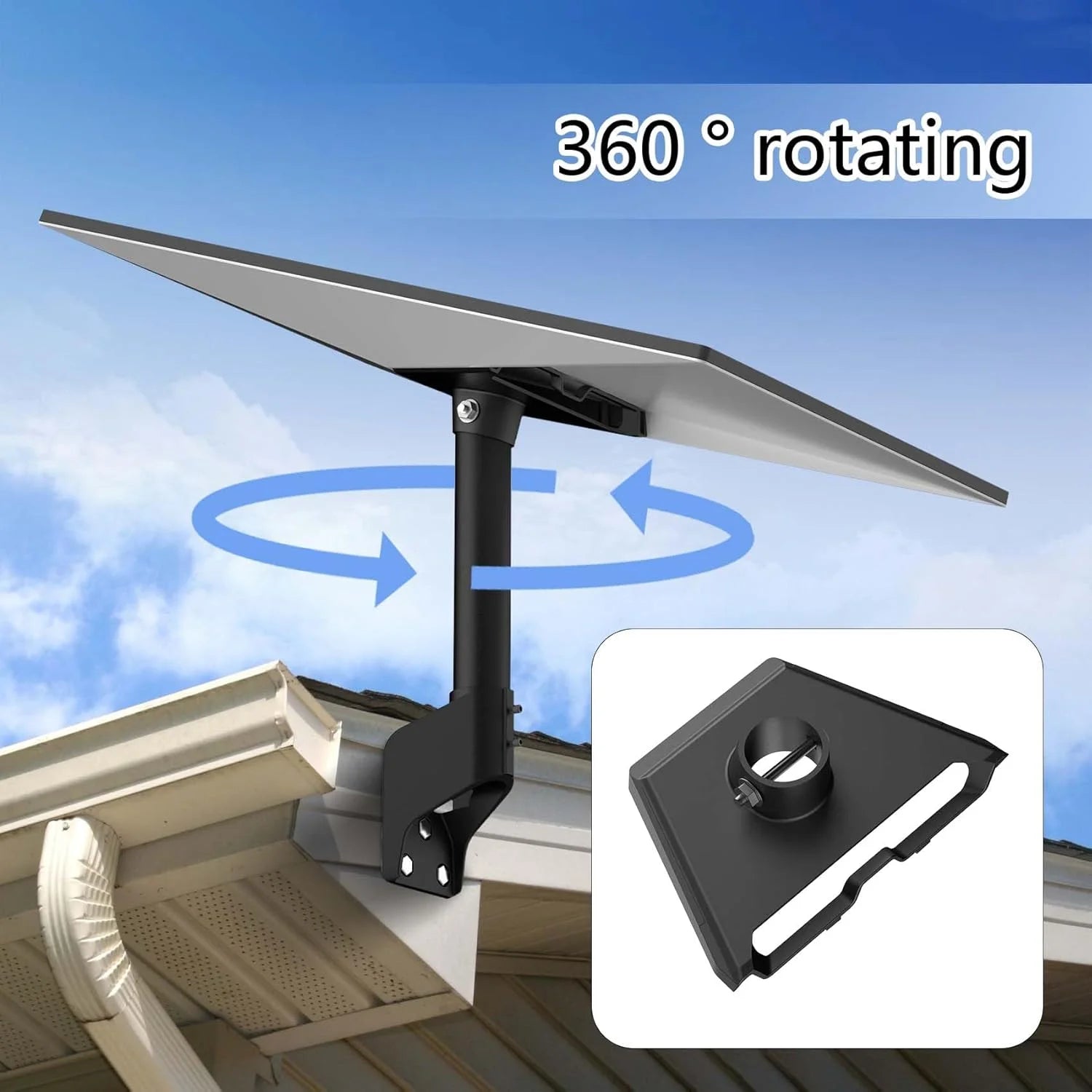 For Starlink Gen 3 360 Adjustable Rotatable Best Signal Roof Mount for Starlink V3 Short Wall Pole Bracket Mounting Kit