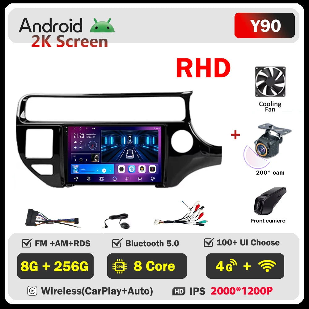 Android Car Radio For Kia RIO K3 2015-2017 LHD RHD Multimedia Auto Player Touch Screen GPS Navigation No 2din DVD 5G Wifi Video